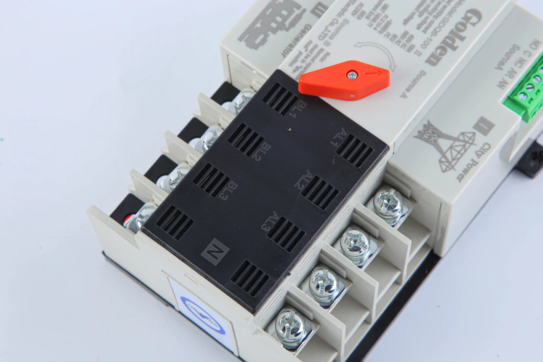 W2r -100 16A 63A 100A 2p 3p 4p ATS 230V Automatic Transfer Switch ATS Electrical Switch DIN Rail Type