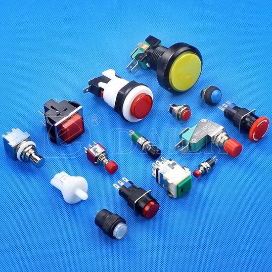 Microinterruptor de botão de máquina de jogo momentâneo com botão grande