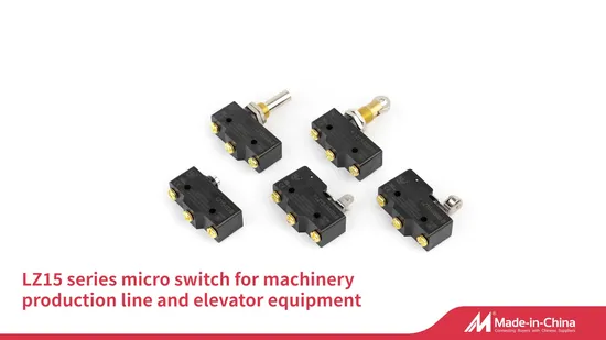 Alavanca de rolo de metal de dobradiça curta Lema Aprovações CE Lz15-Gw22m-B Microinterruptor