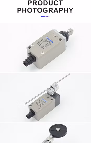 1no1nc Tz-8 Serise Interruptor de limite de alavanca de êmbolo de rolo de metal ajustável giratório Interruptor de limite de êmbolo de rolo de metal em contatos de prata