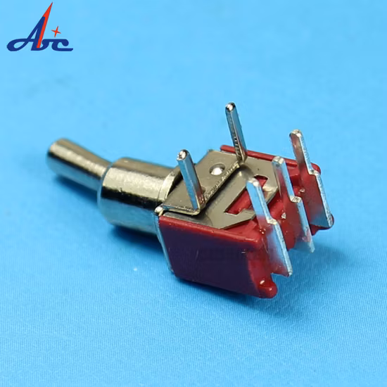 3A 1,5A 250VAC 125VAC ligado na chave seletora de terminal curvo de 3 pinos de 5 mm com trava
