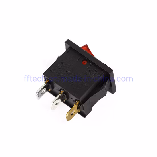 Hot Sales 2p3t 2 posições on-off Rocker Switches Kcd1 Barco LED Light Rocker Switch com lâmpadas vermelhas