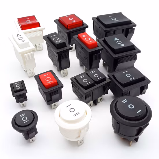 Kcd4-201 Interruptor basculante iluminado de 4 pinos 16A/30A 125V/250V Interruptor basculante on-off com luz LED de 12V