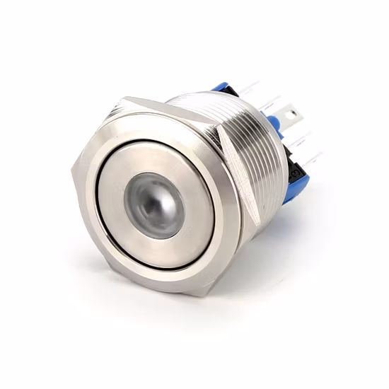 Cabeça de metal atual 20A 1no1nc 2no2nc LED de travamento momentâneo 22mm interruptor de botão